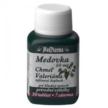 Medovka 50 mg + chmeľ + valeriána 30+7tbl zdarma