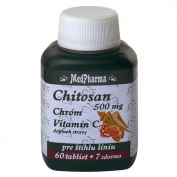 Chitosan 500 mg + chróm + vitamín C 60+7tbl zdarma