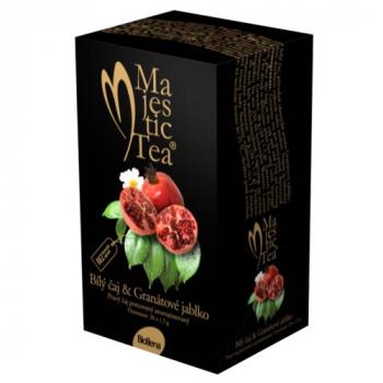 Majestic Tea - Bílý čaj & Granátové jablko, pravý čaj porciovaný aromatizovaný 20x1,5g