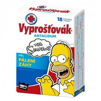 Vyprošťovák Antacidum The Simpsons, žuvacie tablety pri pálení záhy 18ks