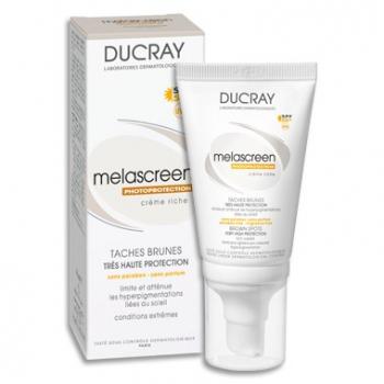 Ducray Melascreen SPF50+ výživný krém na opaľovanie 40ml