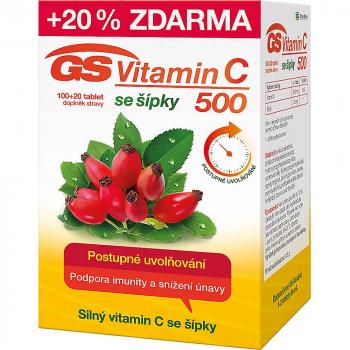 GS Vitamín C 500 so šípkami 100+20tbl navyše