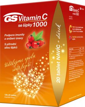 GS Vitamín C 1000 so šípkami darčekové balenie 100+20tbl