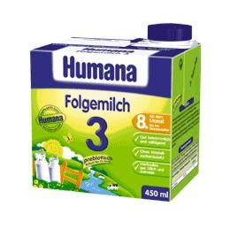 Humana 3 - Folgemilch - Jablko 450ml