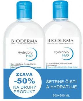 Bioderma Hydrabio H2O Hydratačná pleťová voda 2x500ml