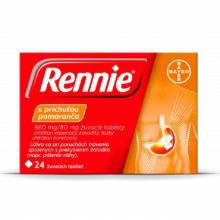 Rennie s príchuťou pomaranča 24 ks